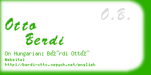 otto berdi business card